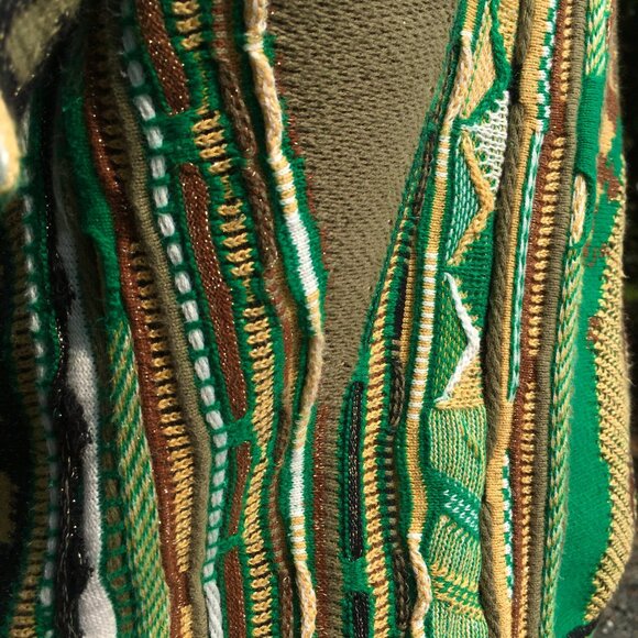 KAPITAL Japan Gaudy Knit Green Crew Neck Pullover Sweater Size S-XL - Picture 8 of 10